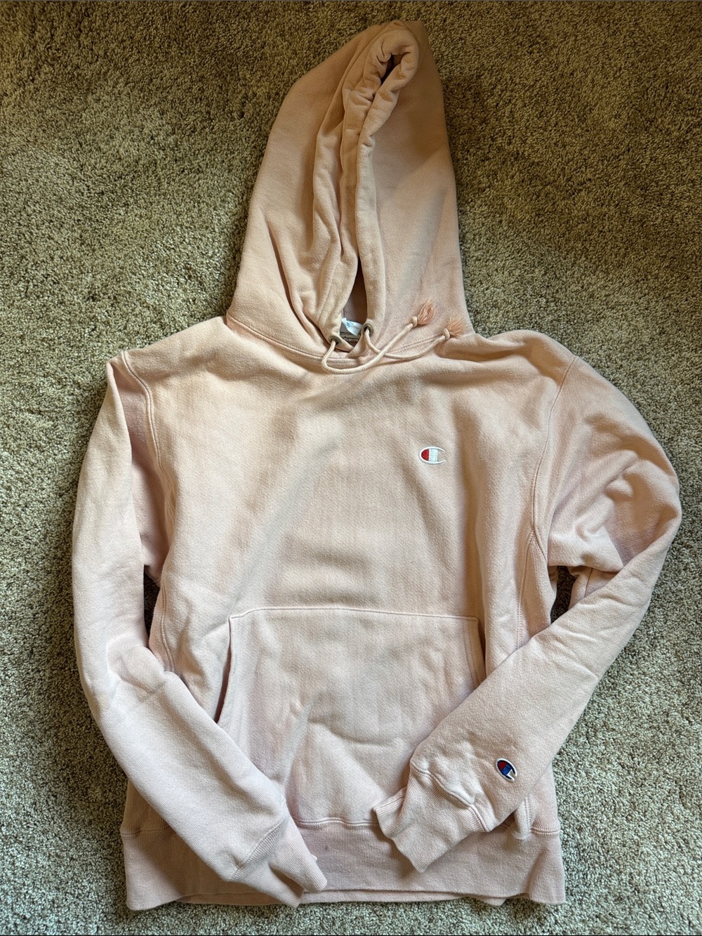Champion Pale Pink Hoodie with Kangaroo Pocket